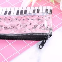 Music Note Piano Keyboard Pencil for Case Plastic Transparent Pen Bag Student Gift School Supplies W3JD Pencil Cases Boxes