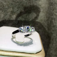 925แหวนเงิน2ctw 6.5มิลลิเมตรที่ยอดเยี่ยมรอบตัด Moissanite เครื่องประดับแหวนหมั้นของขวัญวันครบรอบ