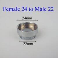 Female 24 to Male 22 chromed purifier faucet adapter