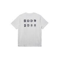 New Era MLB Series Letter Knitted Embroidered Casual Round Neck Short Sleeve T-Shirt Unisex Beige