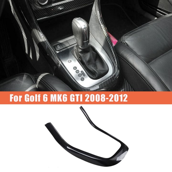 carbon-fiber-central-console-gear-shift-u-type-cover-trim-frame-for-golf-6-mk6-2008-2012-accessories