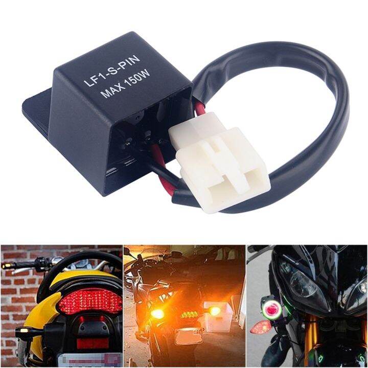 12A 2Pin อิเล็กทรอนิกส์ LED Flasher Relay สำหรับ Honda สำหรับ KAWASAKI ...