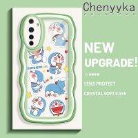 เคส Chenyyyka สำหรับ Realme 6 6S Narzo เคสแบบเต็มหน้าจอลายโดราเอมอนมาการองลายคลื่นขอบแบบนิ่มเคสมือถือกันกระแทกแบบใสสร้างสรรค์เคสโปร่งใสลายกล้องถ่ายรูปซิลิกาเจลฝาครอบป้องกัน