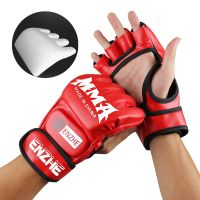 5 Color HalF Mitts MMA Boxing Gloves Sanda Sports PU Leather Muay Thai Boxing Professional Guantes De Boxeo Hand Protective Gear