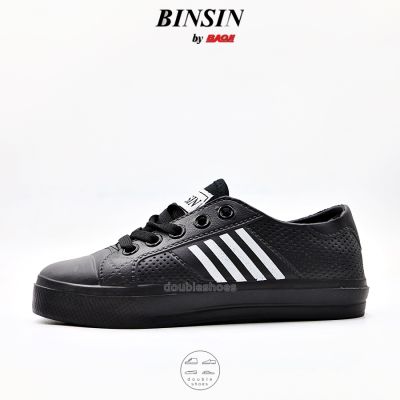 BINSIN By BAOJI รองเท้าผ้าใบยาง ผู้หญิง ลุยน้ำได้ สีดำขาว รุ่น ไซส์ 36-45 (SP37-571)