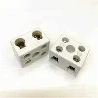 2pcs Terminals High temperature insulation porcelain joint Ceramic terminal electric furnace five-eye magnetic joint