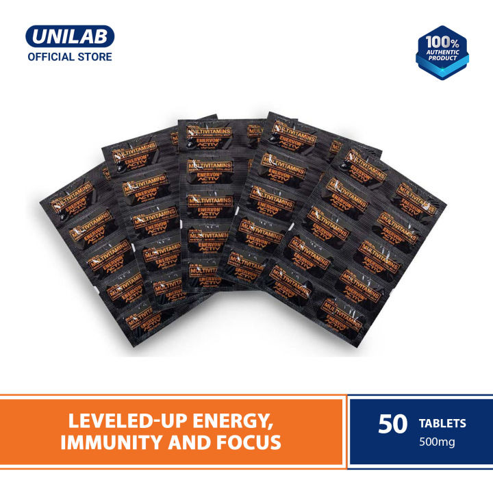 Unilab Enervon Activ Multivitamins 50 Capsules With Ginseng And Royal Jelly For Leveled Up 6439