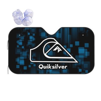 Quiksilvers ที่บังแดดแผ่นกรองแสงติดรถยนต์รถพับได้บังแดดที่บังแดดหน้ารถสะท้อนแสงกระบังแสง