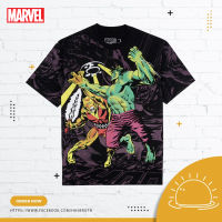 เสื้อยืดลิขสิทธิ์แท้ Marvel HULK Black (Size M) : MV-OVP-010 : Marvel Comics Cotton HULK Black T-Shirt Size M เสื้อยืด สีดำ คอกลม