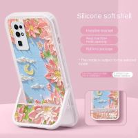 Nancy Electron】เคสโทรศัพท์หน้าจอดอกไม้เต็มรูปแบบสีชมพูสำหรับ Samsung Galaxy A71 A51 A31 A50 A30 A03s A04 A02s A04s ที่มีฝาครอบกันกระแทกและมีขาตั้ง