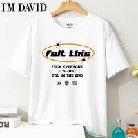 I M DAVID wind T-shirt male the new 2023 summer popular logo bigger sizes loose show thin cotton short sleeve blouse