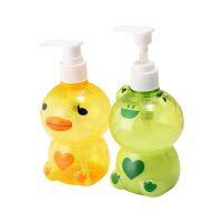 250ml Portable Soap Dispenser Child Cute Animal Frog/Duck Shape Press Type Split Empty Pump Bottle Shampoo Shower Container Toiletries  Cosmetics Bags