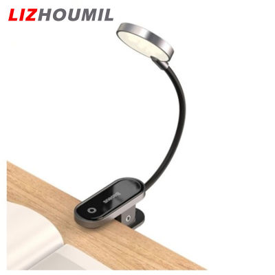 LIZHOUMIL โคมไฟโต๊ะเขียนหนังสือ Led ชนิดคลิปหนีบแบบพกพา,ความสว่าง3ระดับหรี่แสงได้ไม่มีขั้น Usb ไร้สายที่ชาร์จได้ไฟอ่านหนังสือ360องศา