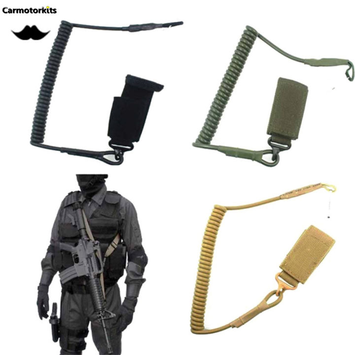 Tactical Retractable Spring Elastic Rope Security Gear Tool Hiking