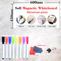 Size 450*600mm Soft Magnetic Whiteboard Dry Eraser White Board Memo Wall Board Fridge Stickers School Office Magnetic Pad