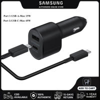 หัวชาร์จ Samsung อุปกรณ์ชาร์จมือถือในรถ, หัวชาร์จเร็วสุด 45W+15W, ที่ชาร์จติดผนังเร่งคู่พอร์ต, อะแดปเตอร์เดินทางซัมซุง EP-L5300