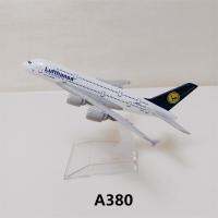 แอร์เทอร์ฮันซ่าแอร์บัส340 380 A340 A380สายการบิน1/400รถยนต์ไดคาสโมเดลเครื่องบินเครื่องบินเครื่องบินของเล่นโลหะ16ซม.