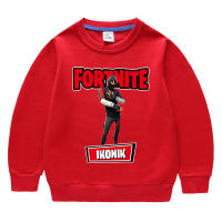 Fortnites ผ้าฝ้าย100% ด้านบนคอกลมเสื้อผ้าเด็กคลุมด้วยผ้าเสื้อกันหนาว2-9ปีกีฬาฤดูใบไม้ผลิและฤดูใบไม้ร่วงเสื้อยืดสำหรับหนุ่มๆสาวๆแขนยาวเด็ก