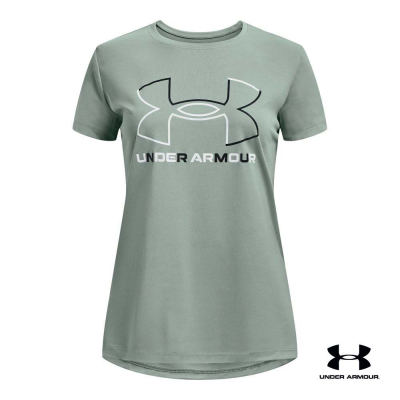 Under Armour UA Girls Tech™ Big Logo Short Sleeve อันเดอร์ อาร์เมอร์ เสื้อออกกำลังกายสำหรับเด็กผู้หญิง
