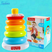 FunsLane Wooden Stacking Rings Baby Stacker Kids Toy Stack Up Tower Ring