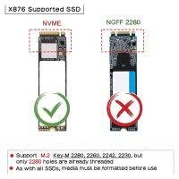 X876 V1.1 M.2 NVME SSD Expansion Board+X732 V1.1 Power Expansion Board with Cooling Fan Kit for 4B Module