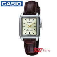 Casio Standard นาฬิกาข้อมือผู้หญิง สายหนัง รุ่น LTP-V007L-9EUDF (หน้าทอง)