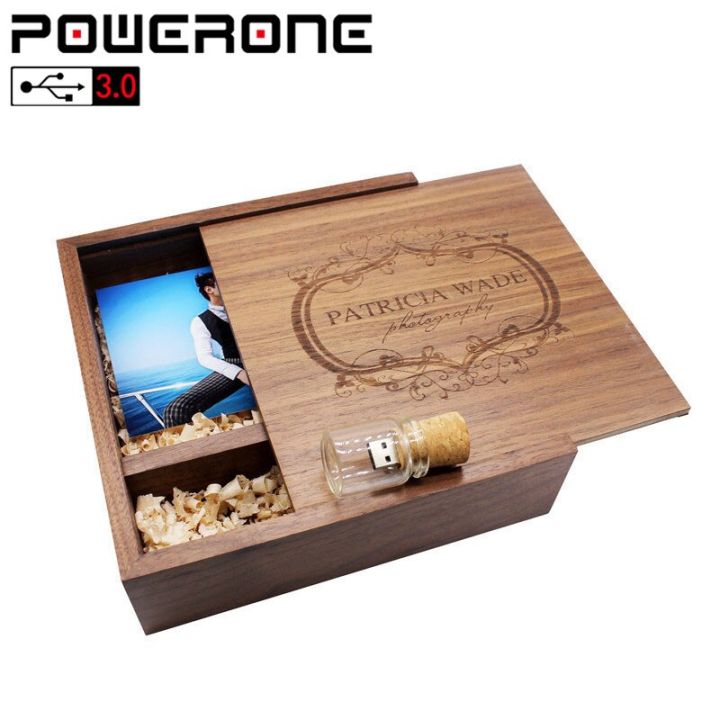 powerone-usb-แฟลชไดรฟ์-usb-3-0-205-205-60-มม-อัลบั้มรูปไม้-usb-กล่อง-pendrive-4gb-16gb-32gb-64gb-ฟรีโลโก้ที่กำหนดเองของขวัญเพื่อน