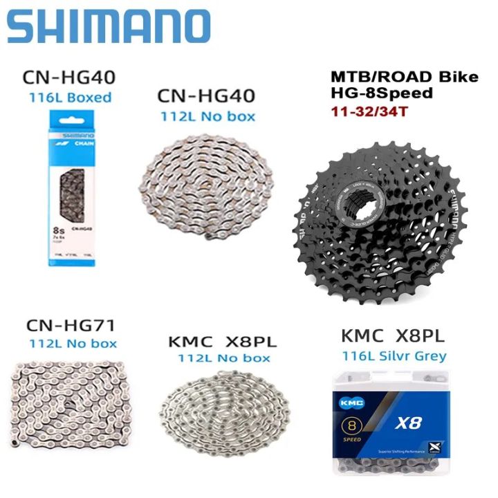 Shimano 8 Speed Groupset HG31 8 Cassette 8V 32T 34T HG40 HG71 KMC