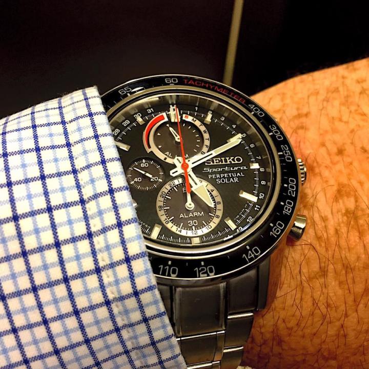 seiko-นาฬิกาข้อมือผู้ชาย-sportura-perpetual-chronograph-watch-ssc357-black