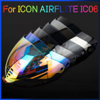 Airflite หมวกกันน็อค Visor สำหรับไอคอน AIRFLITE IC06รถจักรยานยนต์หมวกกันน็อค Visor ป้องกันรังสียูวีป้องกันรอยขีดข่วนกันฝุ่นลมโล่เลนส์ประดับ