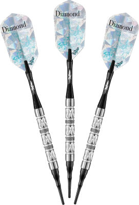 ‎Viper by GLD Products Viper Diamond 90% Tungsten Soft Tip Darts with Storage/Travel Case 16-Gram Silver Rings and Flights