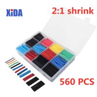 560pcs Multi Color Heat Shrink Tubing Insulation Shrinkable Assortment Electronic Polyolefin Ratio 2:1 Wrap Sleeve Tube Kit DIY Electrical Circuitry P