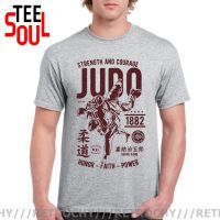 Vintage STRENGHT AND COURAGE JUDO 1882 FAITH POWER T SHIRT Tee Unisex Unique Design Judo T Shirt Cotton Big Size Homme T-shirt XS-4XL-5XL-6XL