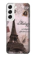 เคสมือถือ Samsung Galaxy S22 ลายโปสการ์ดปารีสหอไอเฟล Paris Postcard Eiffel Tower Case For Samsung Galaxy S22