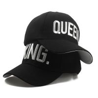 【KFAS Clothing Store】 KING QUEEN เบสบอลหมวก Snapback ผู้ชายผู้หญิง Visor Dad Bone สีขาวสีดำคู่หมวก Hip Hop กีฬา Gorras Casquette หมวก