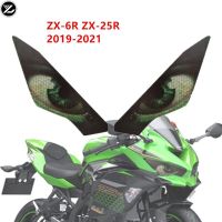 For KAWASAKI ZX-6R ZX-25R 2019 2020 2021 2022 Motorcycle accessories headlight protection sticker headlights eye body sticker Decals  Emblems