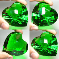 580+ cts Big Heart (56 mm) Lab Green Diamond Crystal Gemstone Gift Item AAA