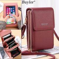 Buylor Soft Leather Wallets Womens Bag Touch Screen Cell Phone Purse Bags of Women Handbag Female Crossbody Strap Shoulder Bag Cross Body Shoulder Ba