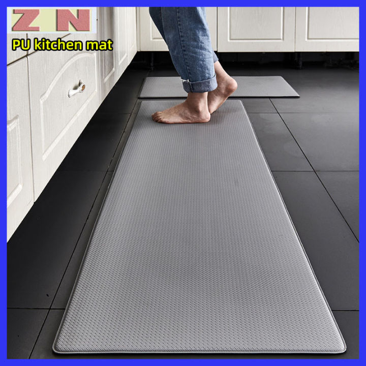 Kitchen Mats Cushioned Anti Fatigue 2 Piece Set, Pvc Waterproof Leather Non  Slip Washable Kitchen Rug For Floor Mat Heavy Duty Standing Mat(45*75+45*1