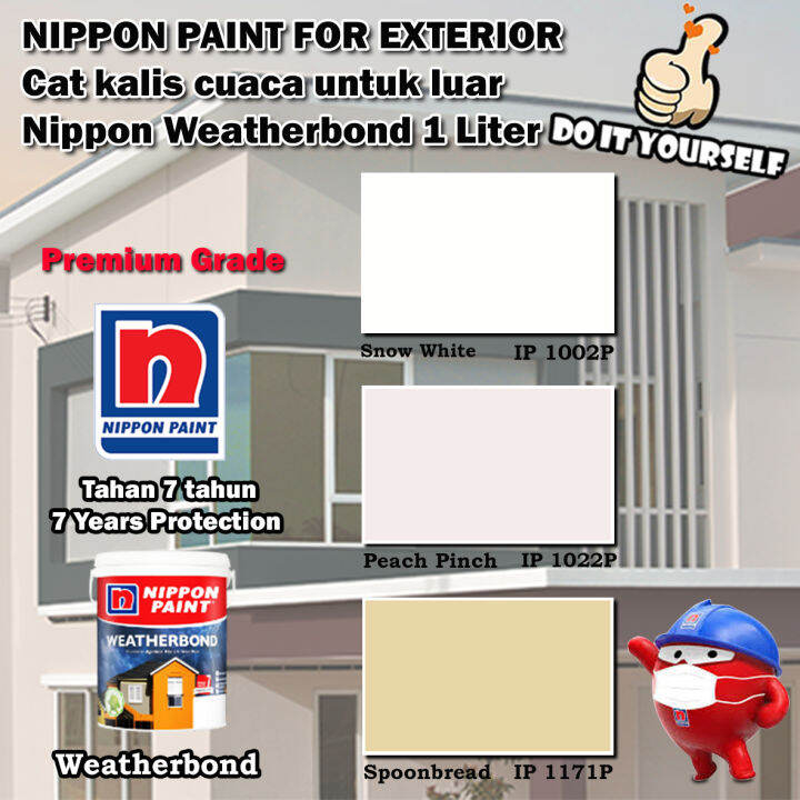 Nippon Paint Weatherbond Exterior collection 1 & 5 Liter Snow White