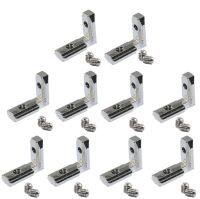 20Pcs T Slot L-Shape Interior Inside Corner Connector Joint Bracket for Aluminum Extrusion Profile 2020 Series Slot 6mm Hand Tool Parts Accessories