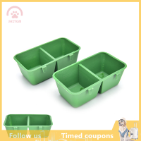 【SHZTGM】 2 in 1 Parrot Food Water Bowl ถ้วยพลาสติกนกนกพิราบกรงทรายถ้วยให้อาหาร