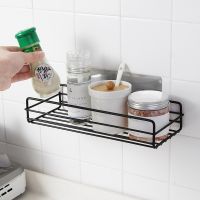 Bathroom Storage Rack Kitchen Organizer Shelf Black Shelves Corner Frame Iron Shower Punch Free Mounted Caddy Rack Bathroom Counter Storage