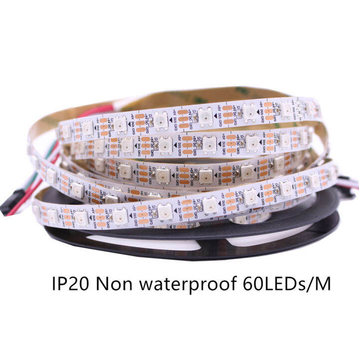 addressable-dc5v-white-black-pcb-1235m-ws2812b-pixel-led-strip-5mm-5050-rgb-60ledsm-ws2812-digital-light-sk6812-dream-color