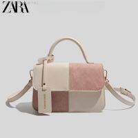 Zara○ กระเป๋าผู้หญิง,ถุงบรรจุภัณฑ์ขนาดเล็กฤดูร้อน2023พื้นผิวเรียบรุ่นใหม่ไหล่เอียง