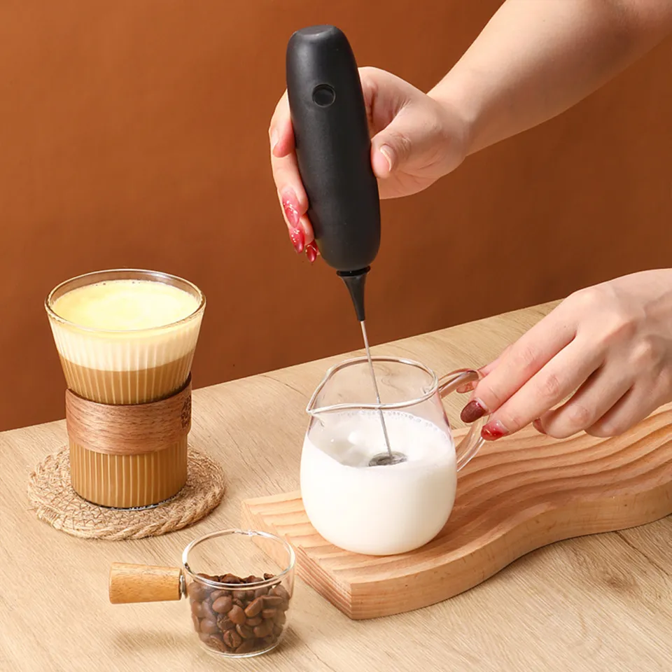 Electric Milk Frother Automatic Beverage Frother Coffee Blender Egg Beater