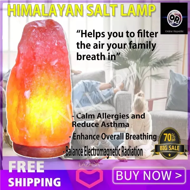 ORIGINAL AUTHENTIC HIMALAYAN SALT LAMP FROM PAKISTAN (2 TO 3 KGS) made