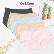 Quần Lót Nữ Cotton Bông Co&Com Thiết Kế Cạp Trung Họa Tiết Hoa Dễ Thương