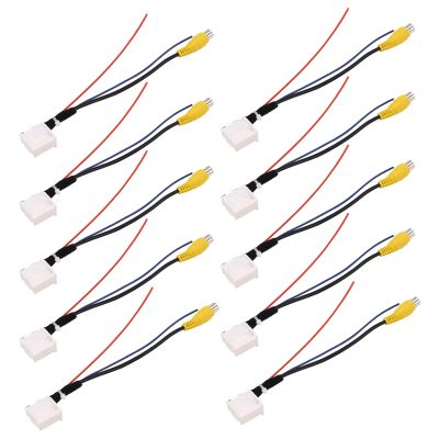 10X 16 Pin Rear View Camera Adapter Cable Parking Backup Camera Video Cable Adapter Navigation DVD for Toyota Camry 7Th