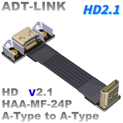 A-A tipe standar HD2.1 Pria/Wanita kabel ekstensi Video pita datar bawaan 2K/240hz 4K/144Hz FPC FPV GPU V2.1 pemanjang Audio